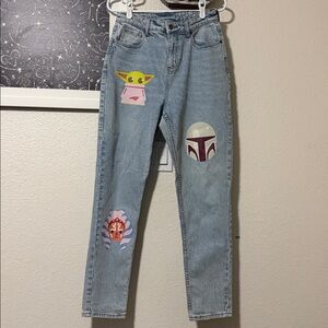 Her Universe Star Wars The Mandalorian Faces Mom Jeans